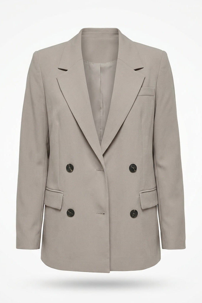 Women’s Jacket | Double-Breasted Blazer with Notch Lapels