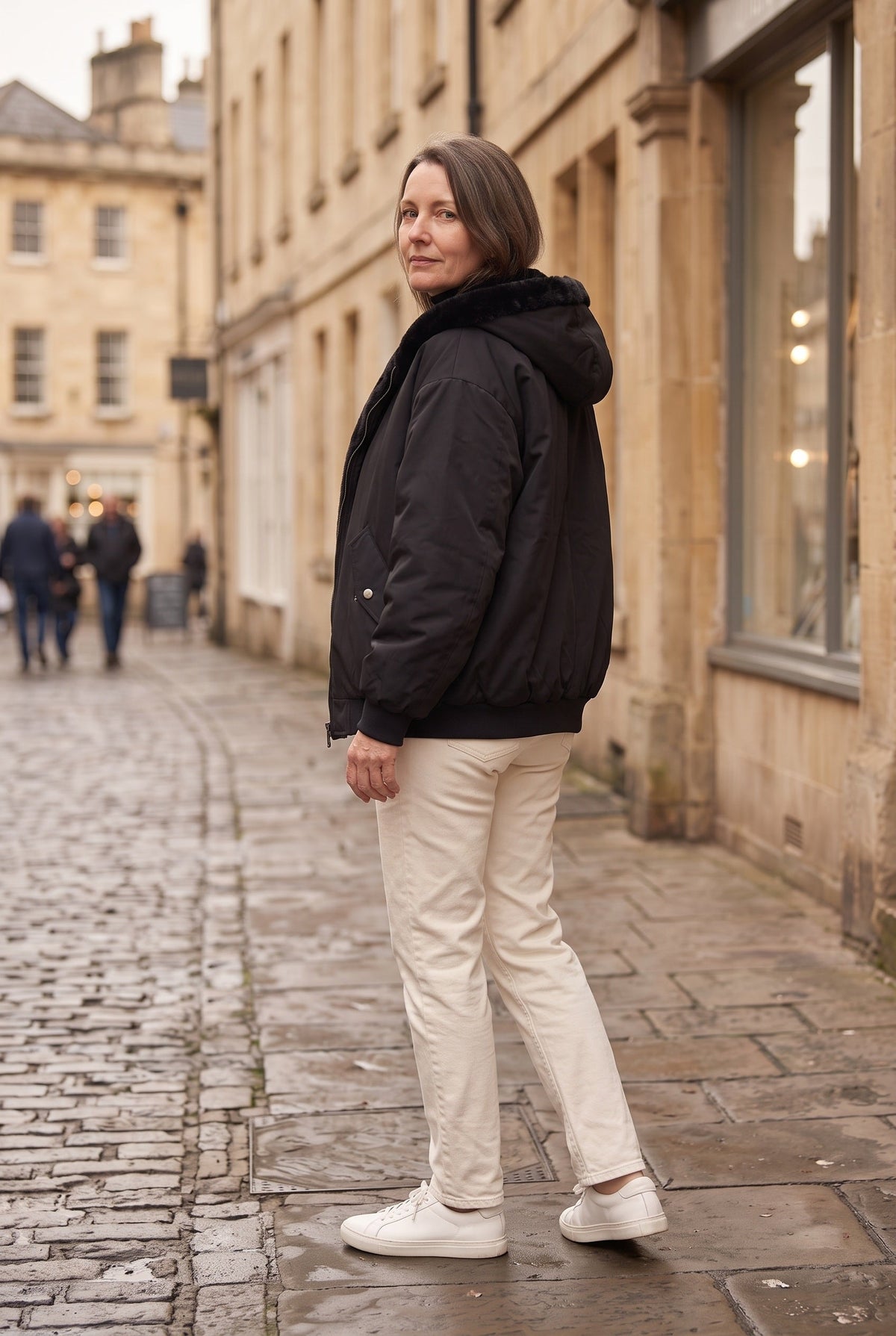 Women's Jacket | Hooded Faux Fur Trim