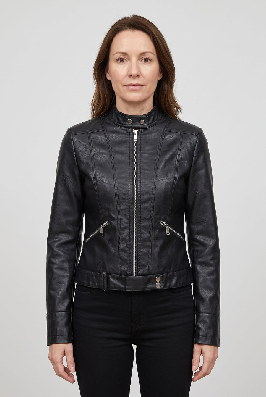 Women's Jacket | Leather-Look Biker