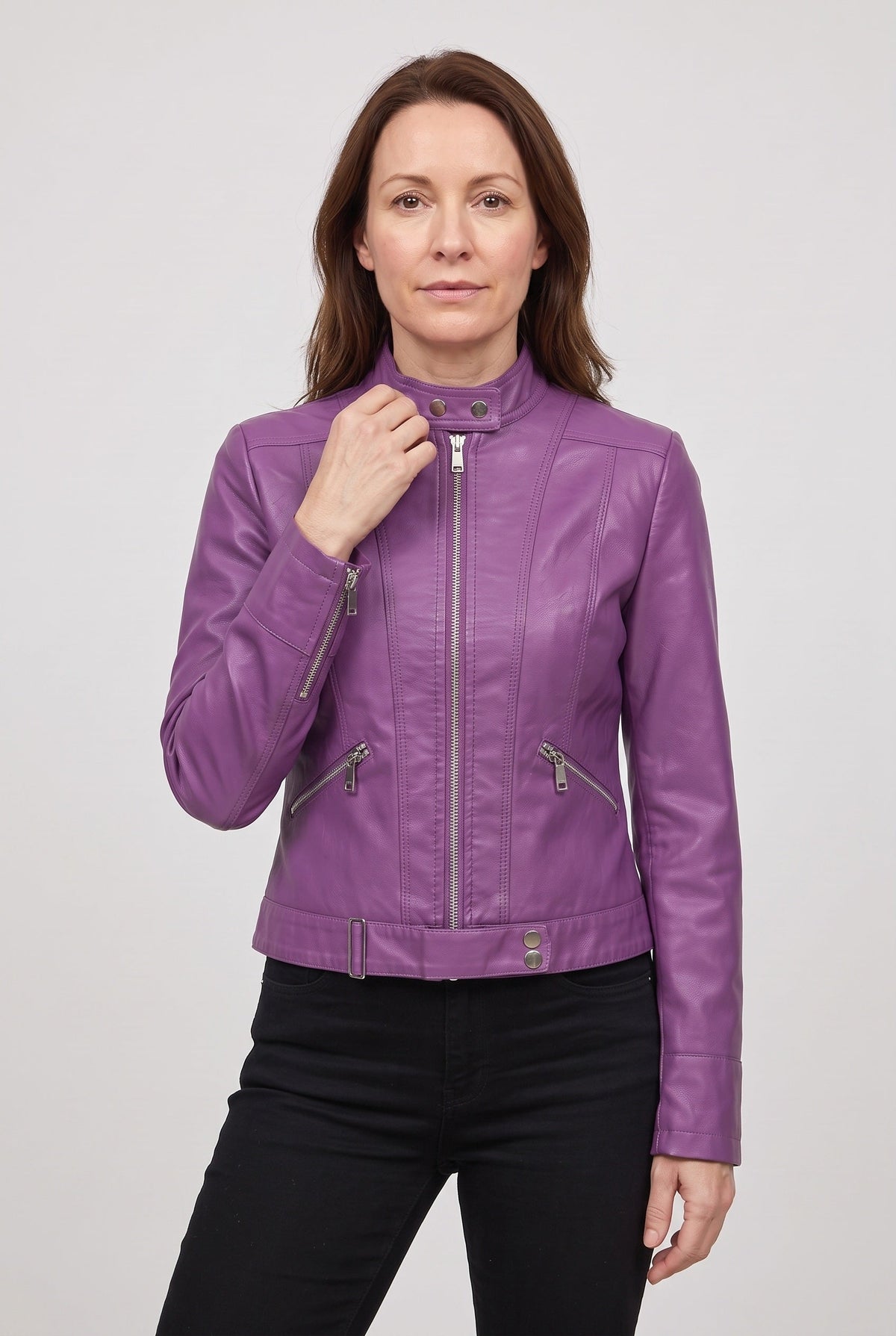 Women's Jacket | Leather-Look Biker