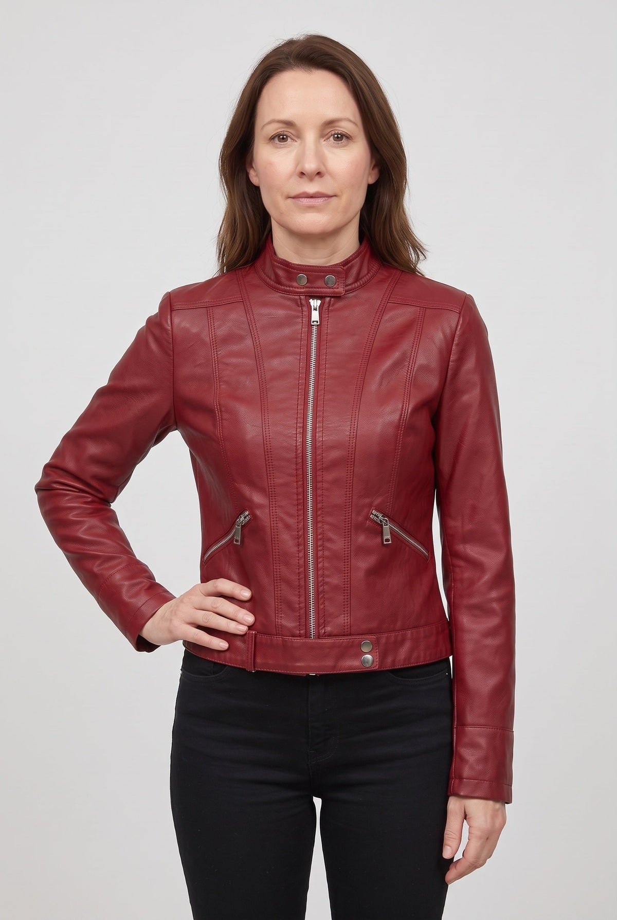 Women's Jacket | Leather-Look Biker