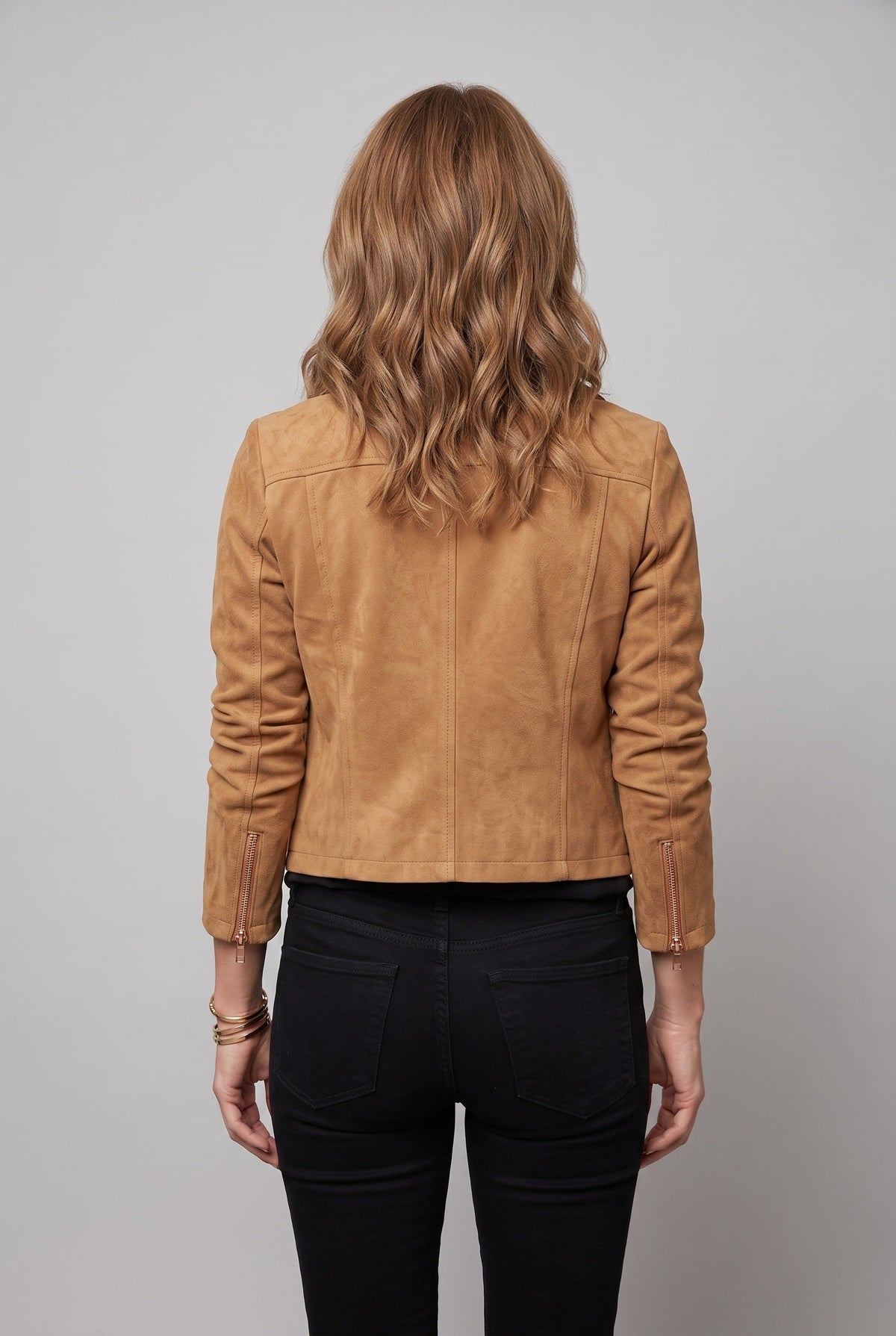 Women's Jacket | Suede-Look Cropped Biker