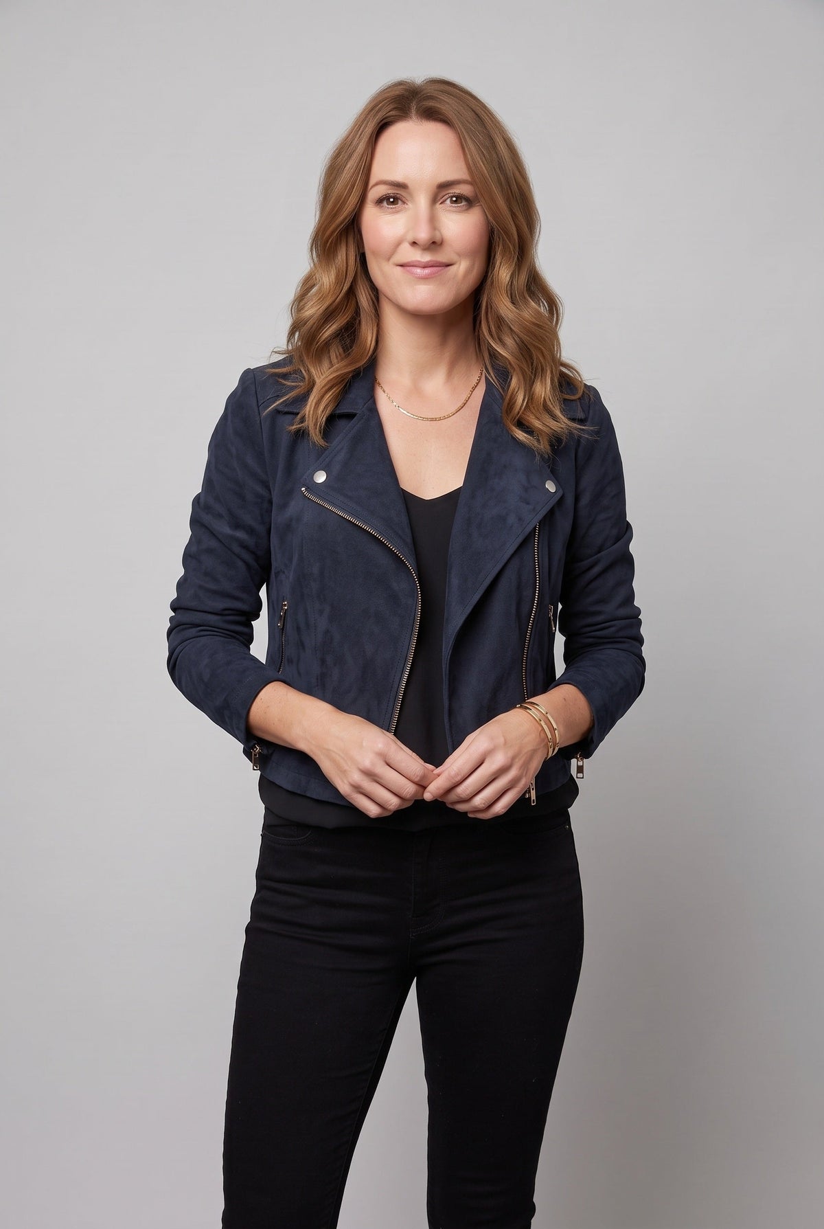 Women's Jacket | Suede-Look Cropped Biker