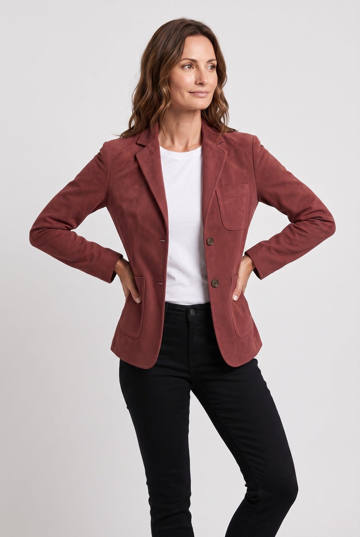 Women's Jacket | Suede-Look Patch Pocket