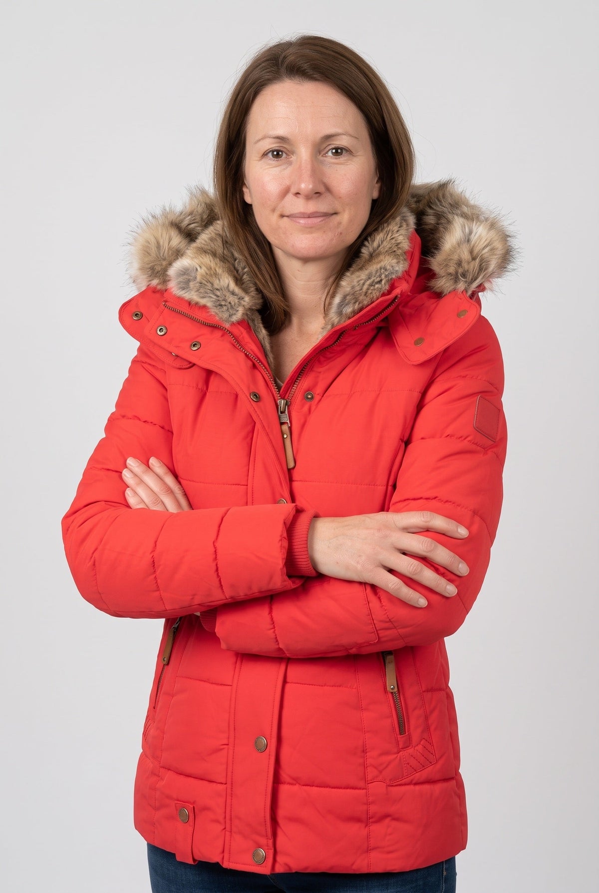 Women's Jacket | Faux Fur Hood Quilted