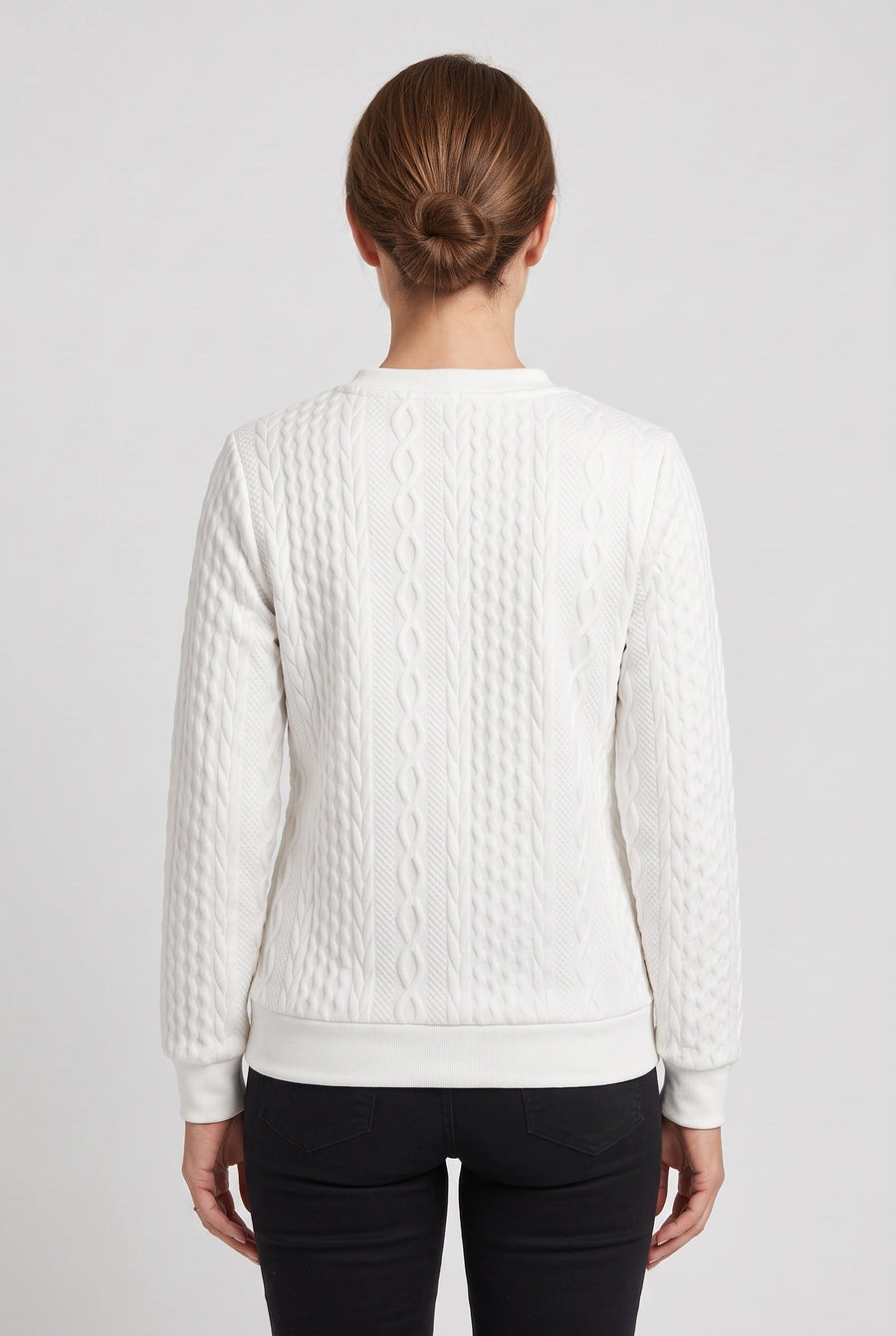 Women's Knitted Jumper | Half-Zip Ring Pull