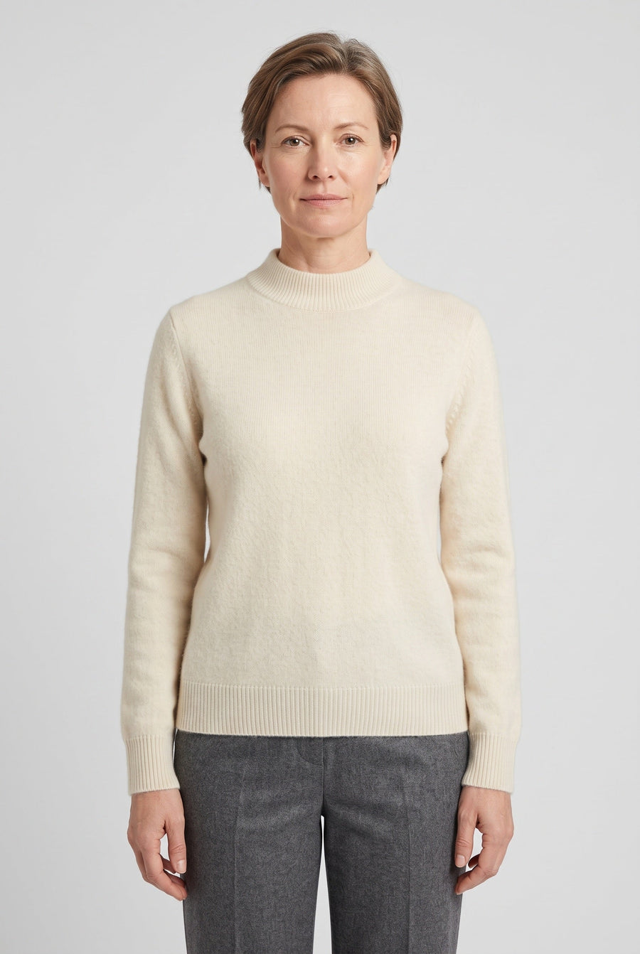 Women's Knitted Jumper | Mock Neck