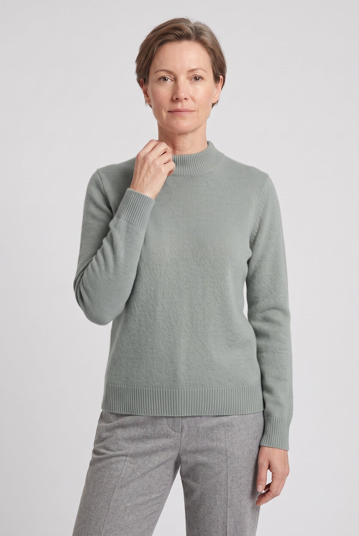 Women's Knitted Jumper | Mock Neck