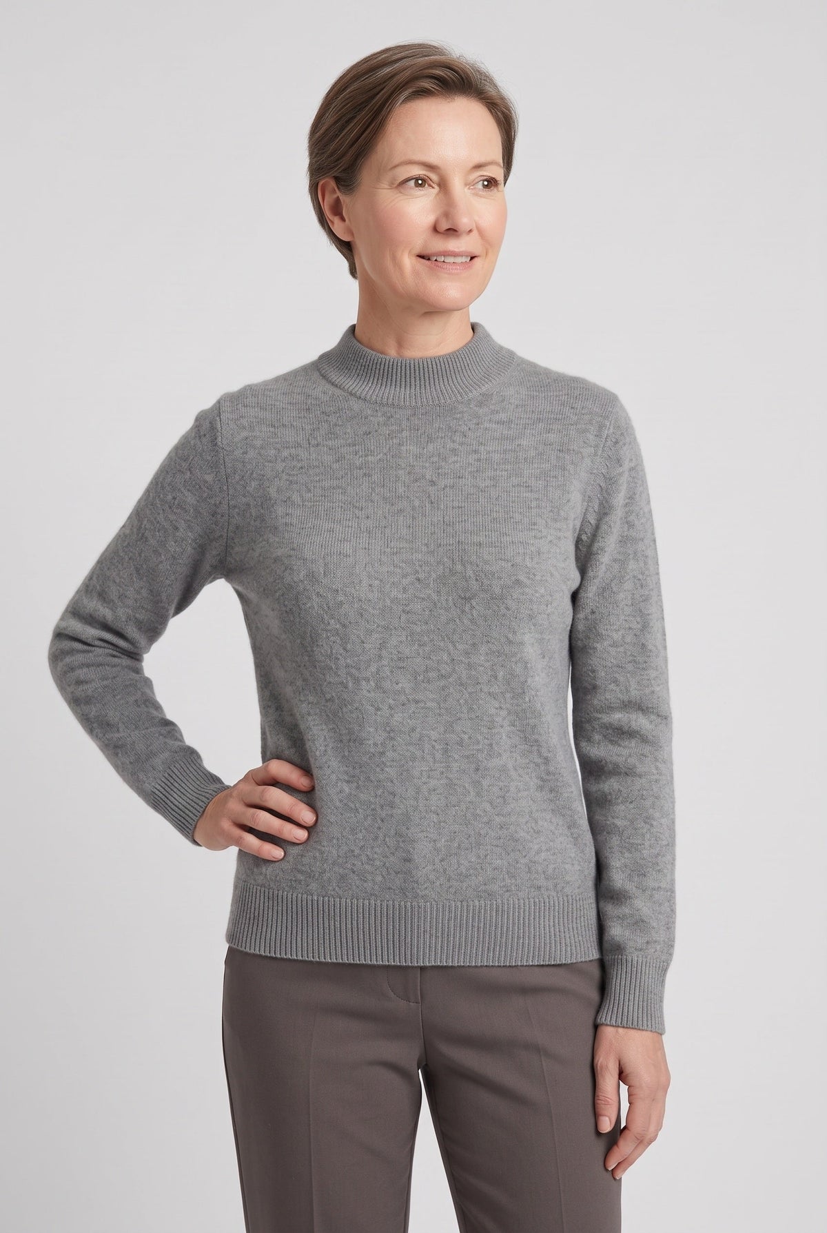 Women's Knitted Jumper | Mock Neck