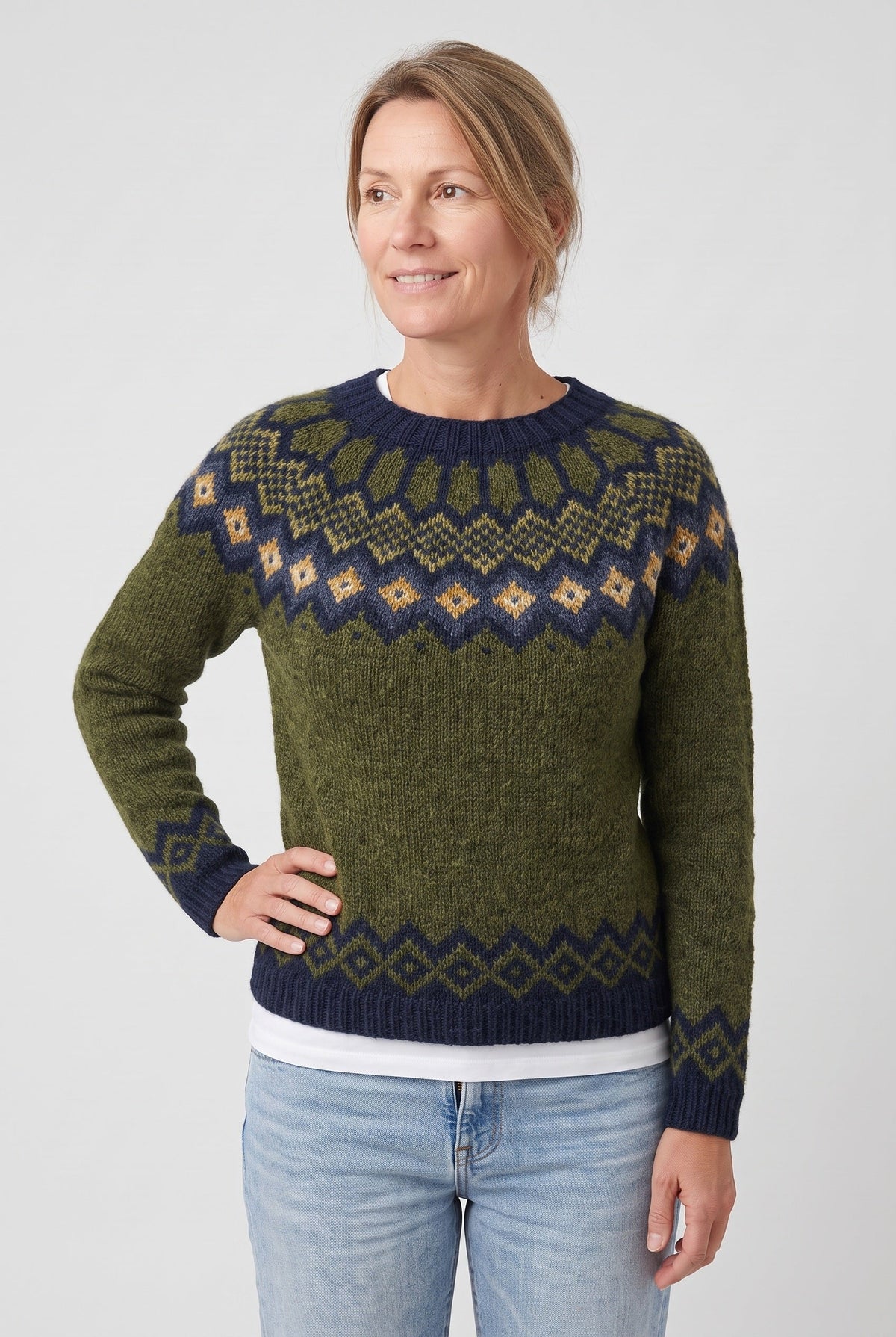 Women's Knitted Jumper | Nordic Geometric