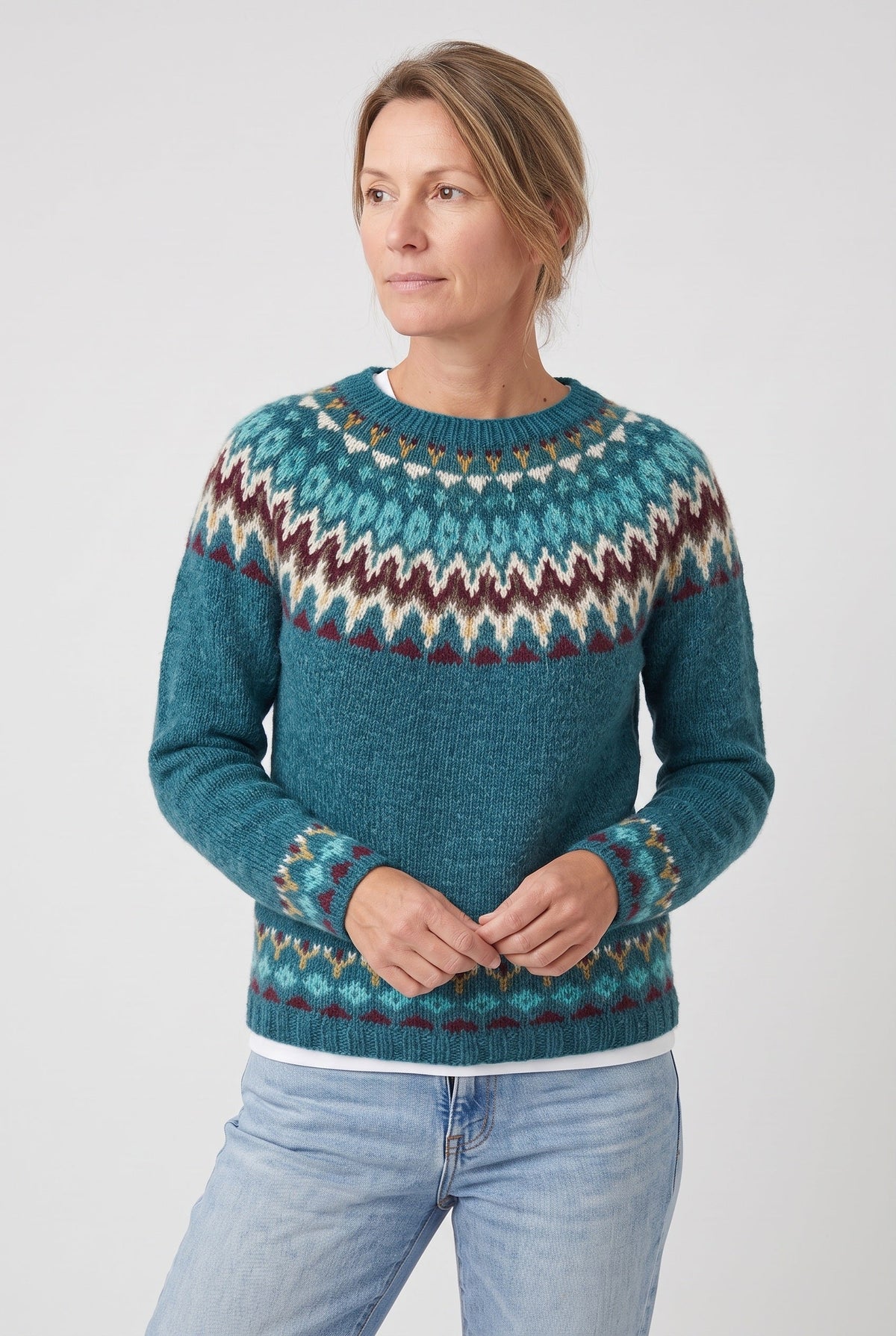 Women's Knitted Jumper | Nordic Geometric