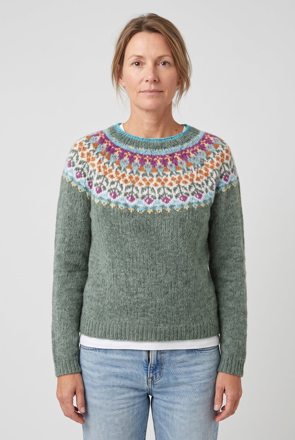 Women's Knitted Jumper | Nordic Geometric