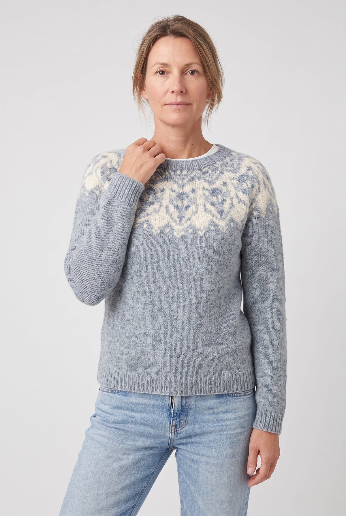 Women's Knitted Jumper | Nordic Geometric