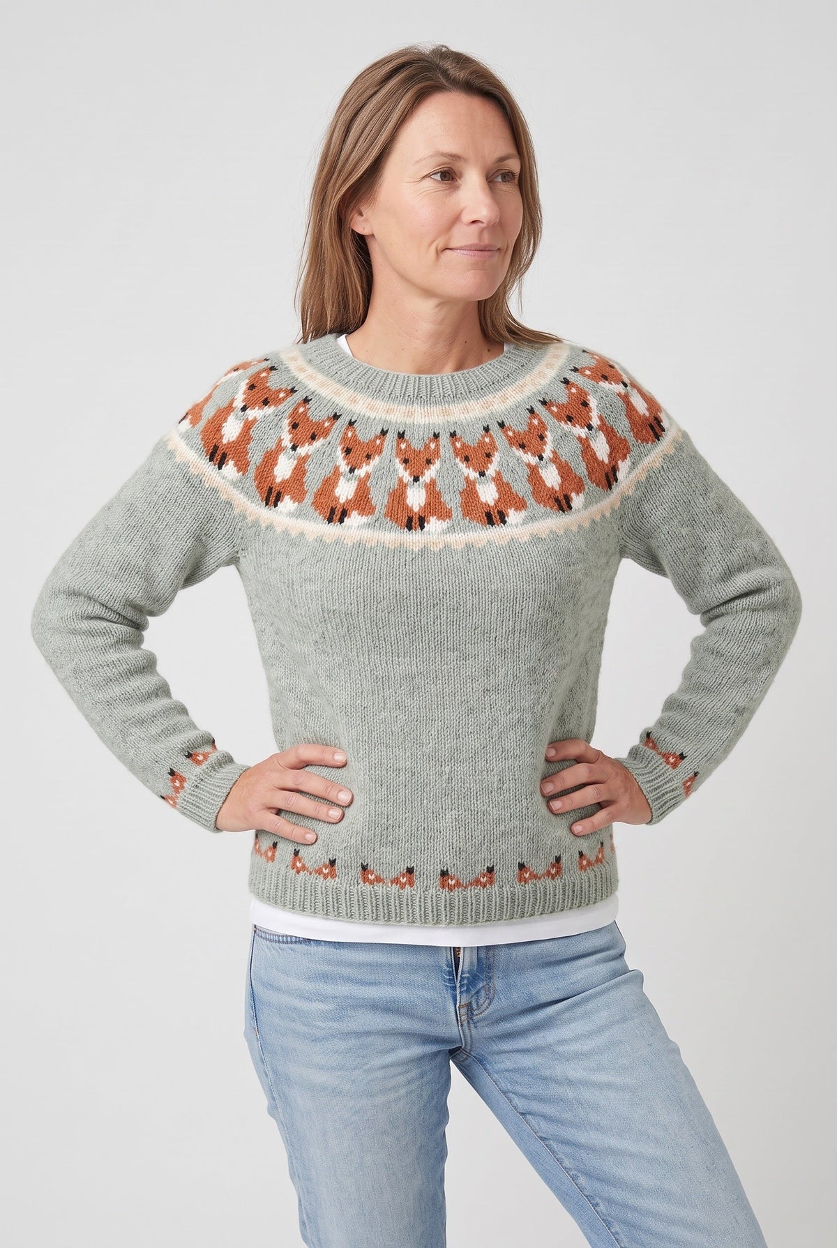 Women's Knitted Jumper | Nordic Geometric