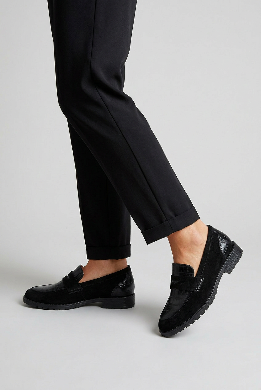 Women’s Loafers | Croc-Embossed Slip-On