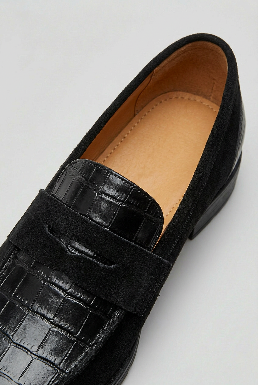 Women’s Loafers | Croc-Embossed Slip-On
