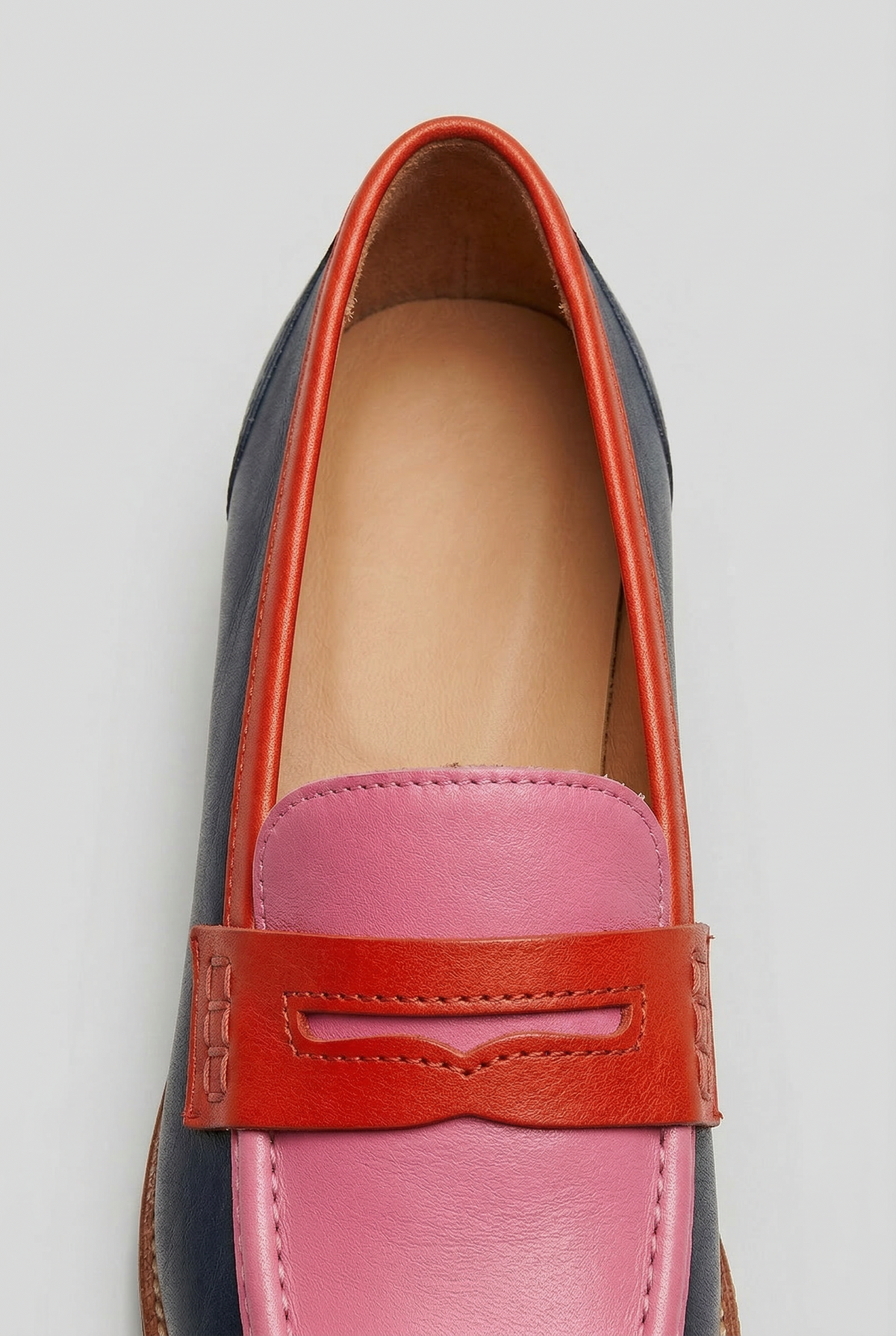 Women’s Loafers | Two Tone with Penny Strap