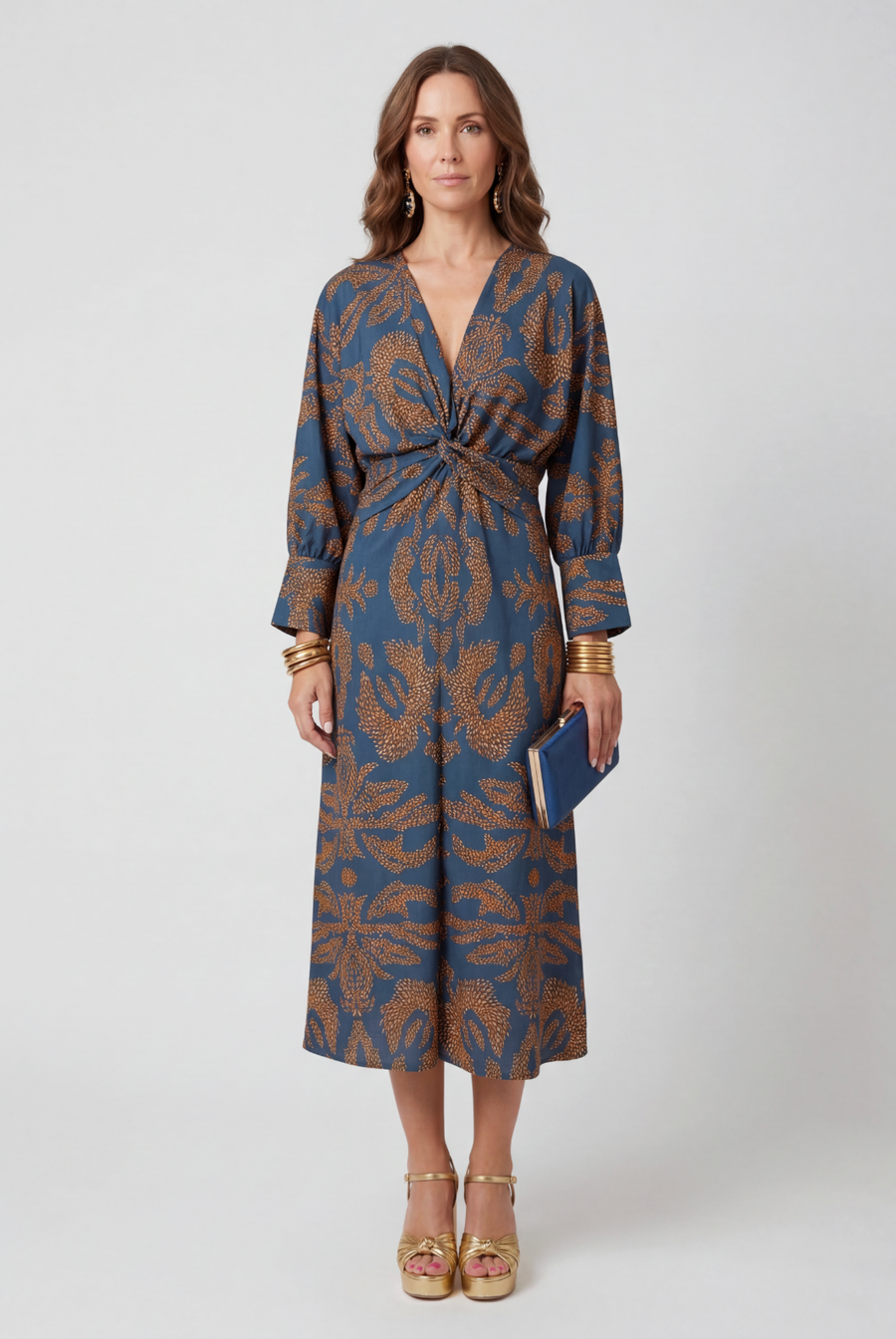 Women’s Maxi Dress | V-Neck Boho Print