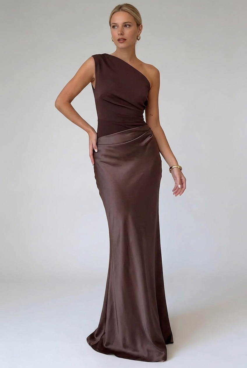 Women’s One Shoulder Bridesmaid Dress | Maxi