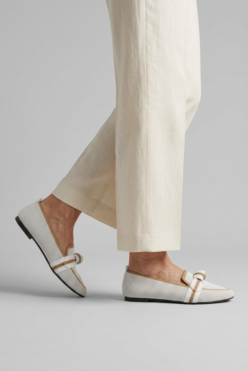 Women’s Pointed Toe Slip On Loafers | Knot Design