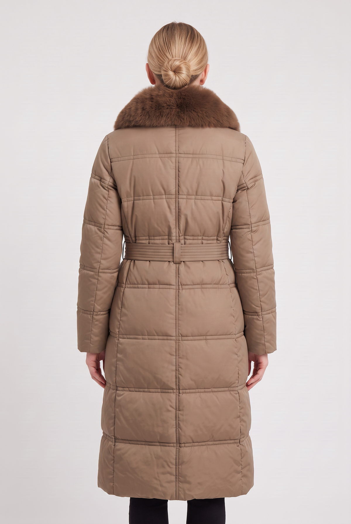 Women's Puffer Jacket | Hooded Contrast Collar