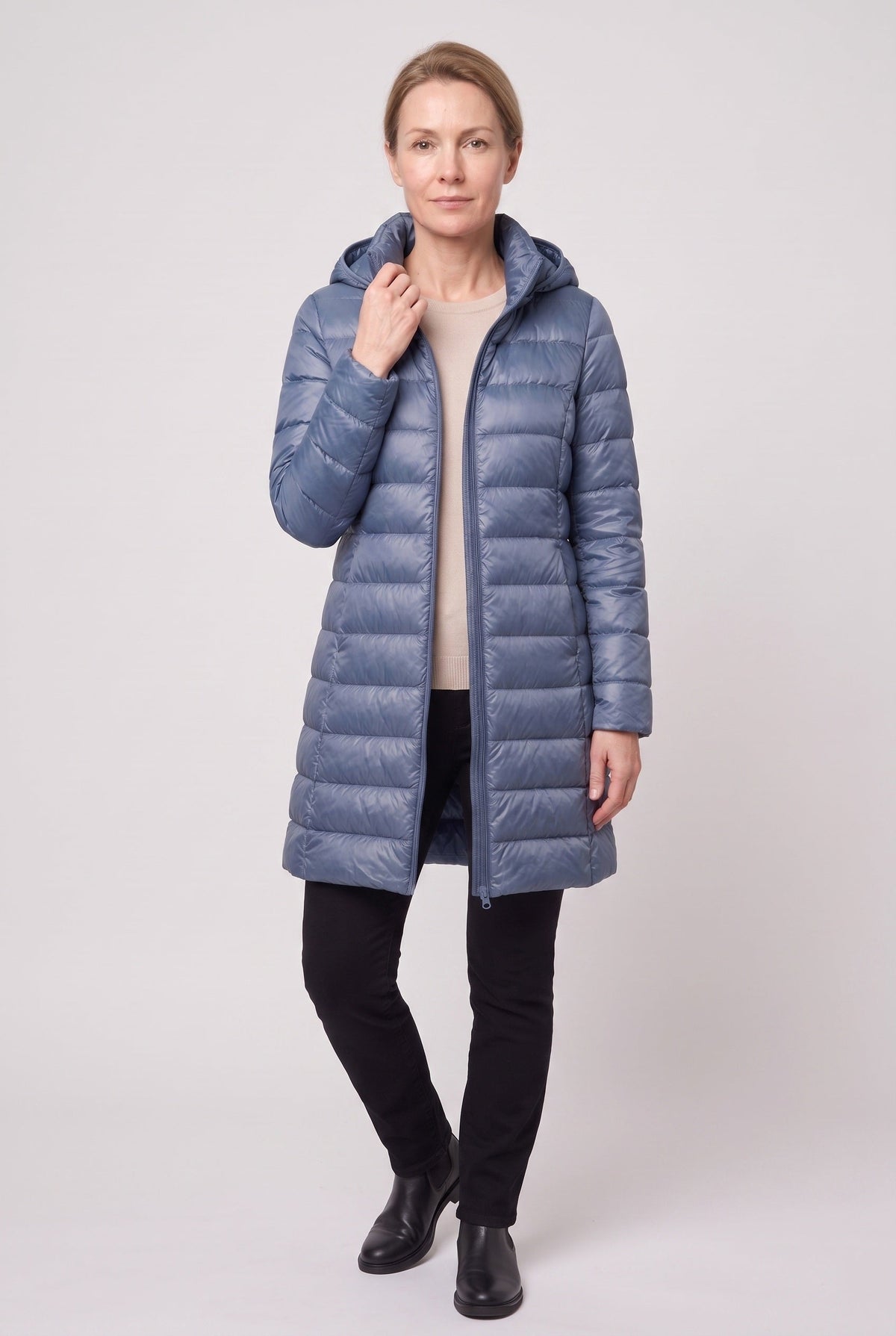 Women's Puffer Jacket | Hooded Longline