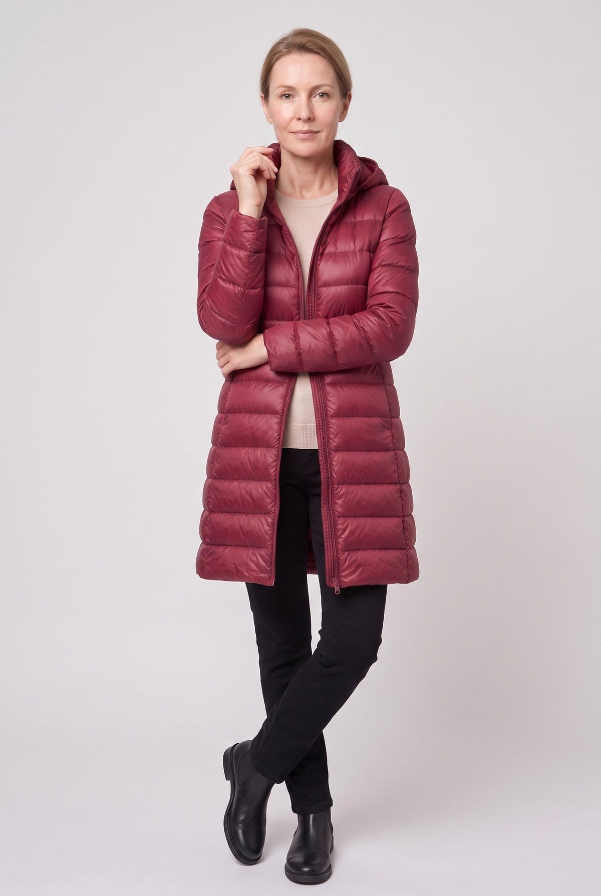 Women's Puffer Jacket | Hooded Longline