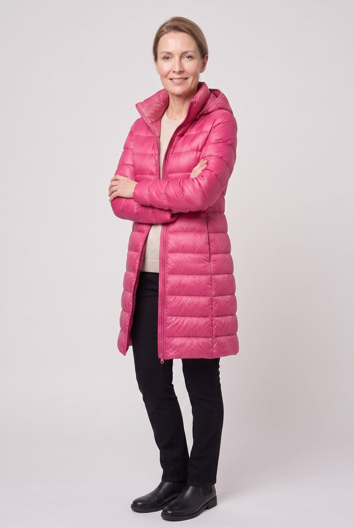 Women's Puffer Jacket | Hooded Longline