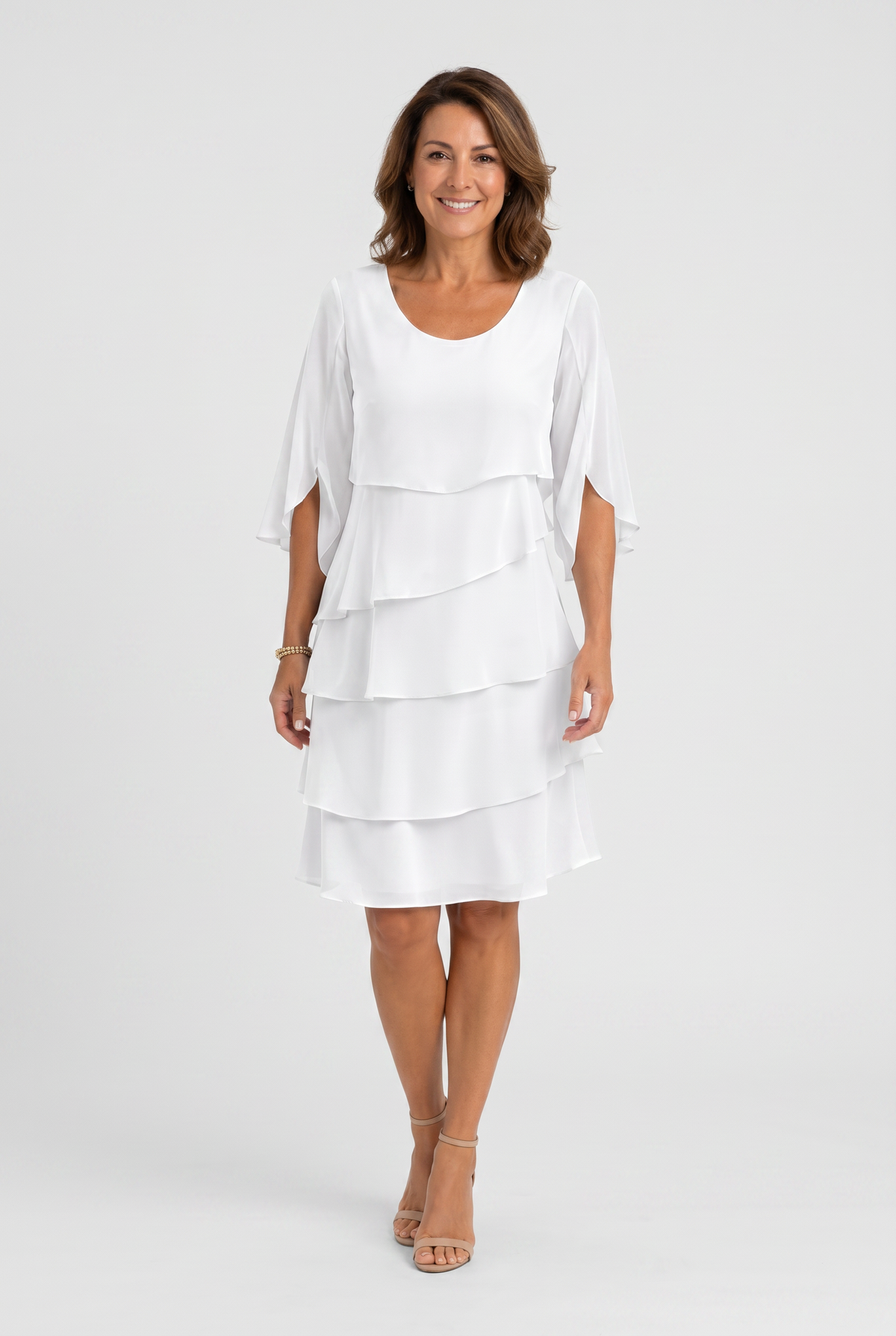 Women's Summer Layered Wedding Guest Dress | Mini