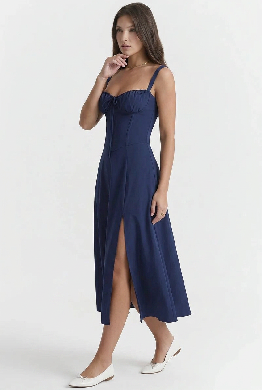Women’s Sweetheart Neck Sleeveless Summer Dress | Midi