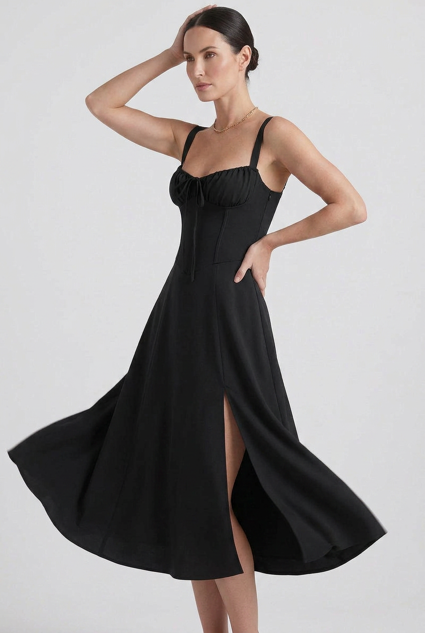 Women’s Sweetheart Neck Sleeveless Summer Dress | Midi