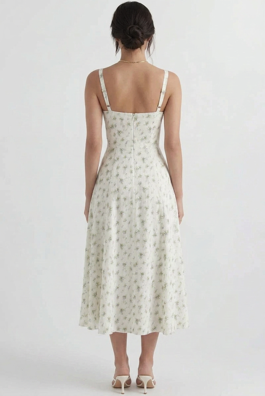 Women’s Sweetheart Neck Sleeveless Summer Dress | Midi