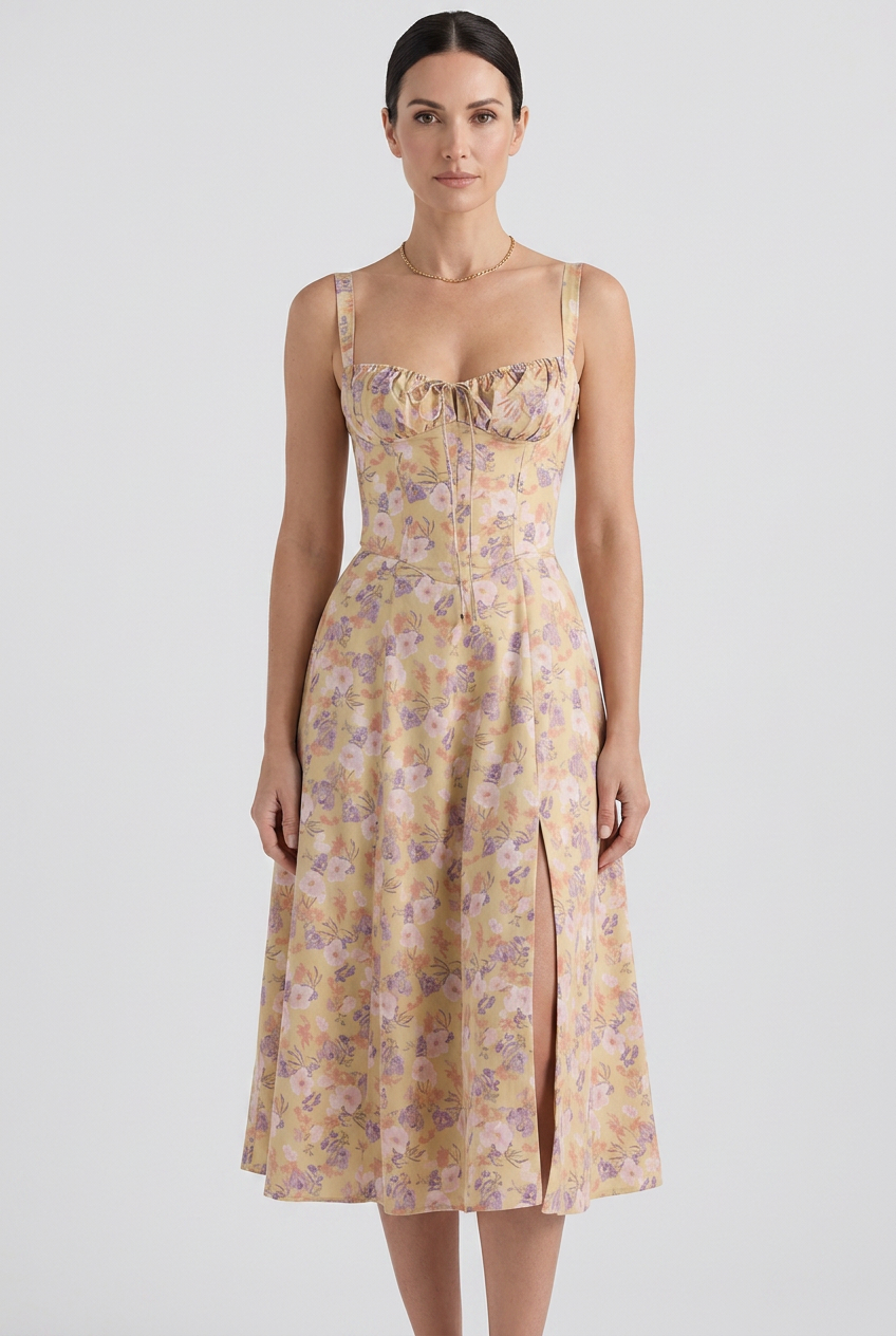 Women’s Sweetheart Neck Sleeveless Summer Dress | Midi
