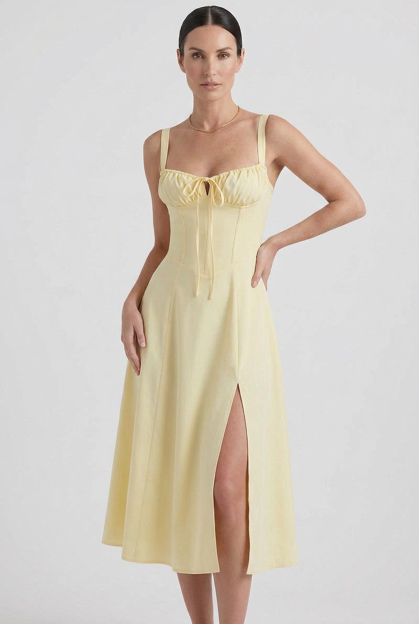 Women’s Sweetheart Neck Sleeveless Summer Dress | Midi