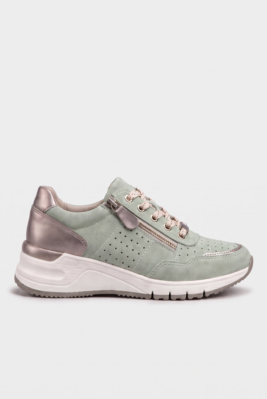 Women's Trainers | Wedge Zip Elastic Lace