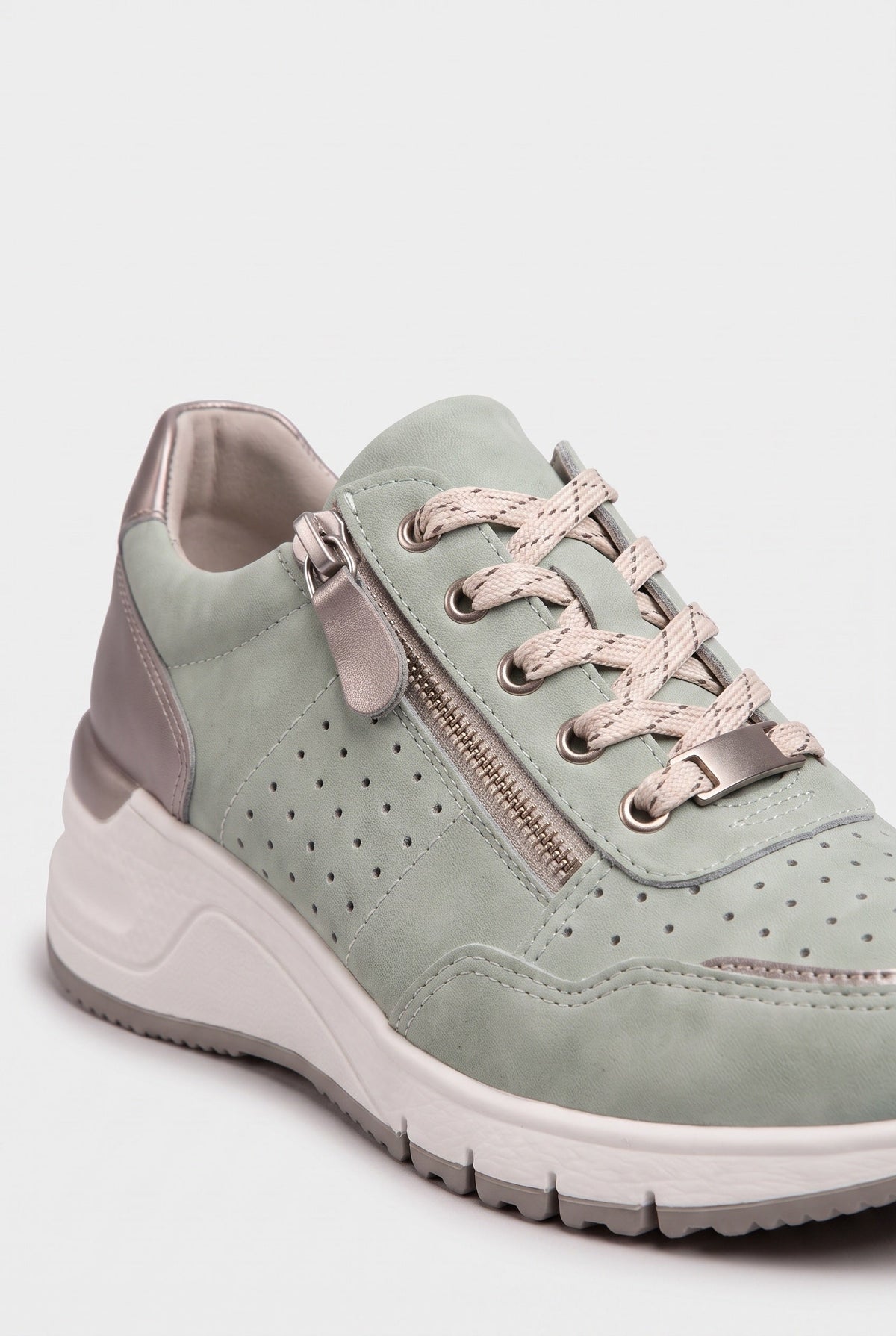 Women's Trainers | Wedge Zip Elastic Lace
