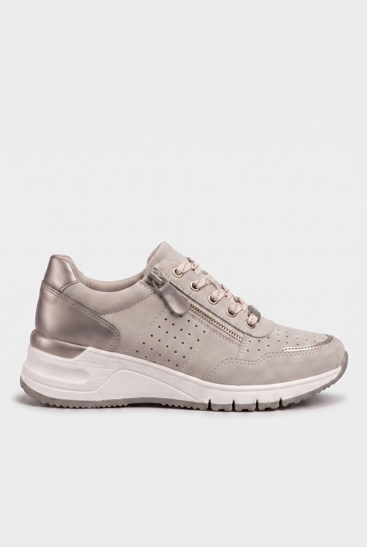 Women's Trainers | Wedge Zip Elastic Lace