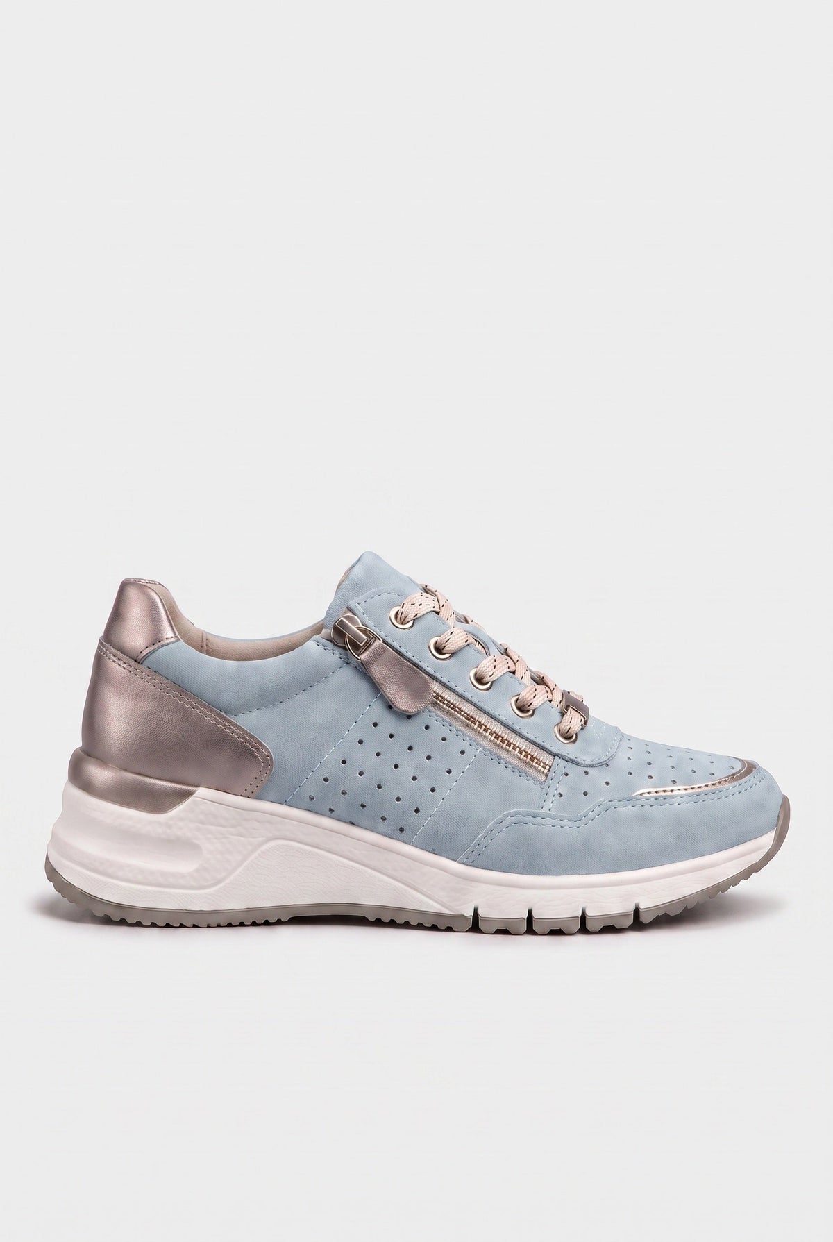 Women's Trainers | Wedge Zip Elastic Lace