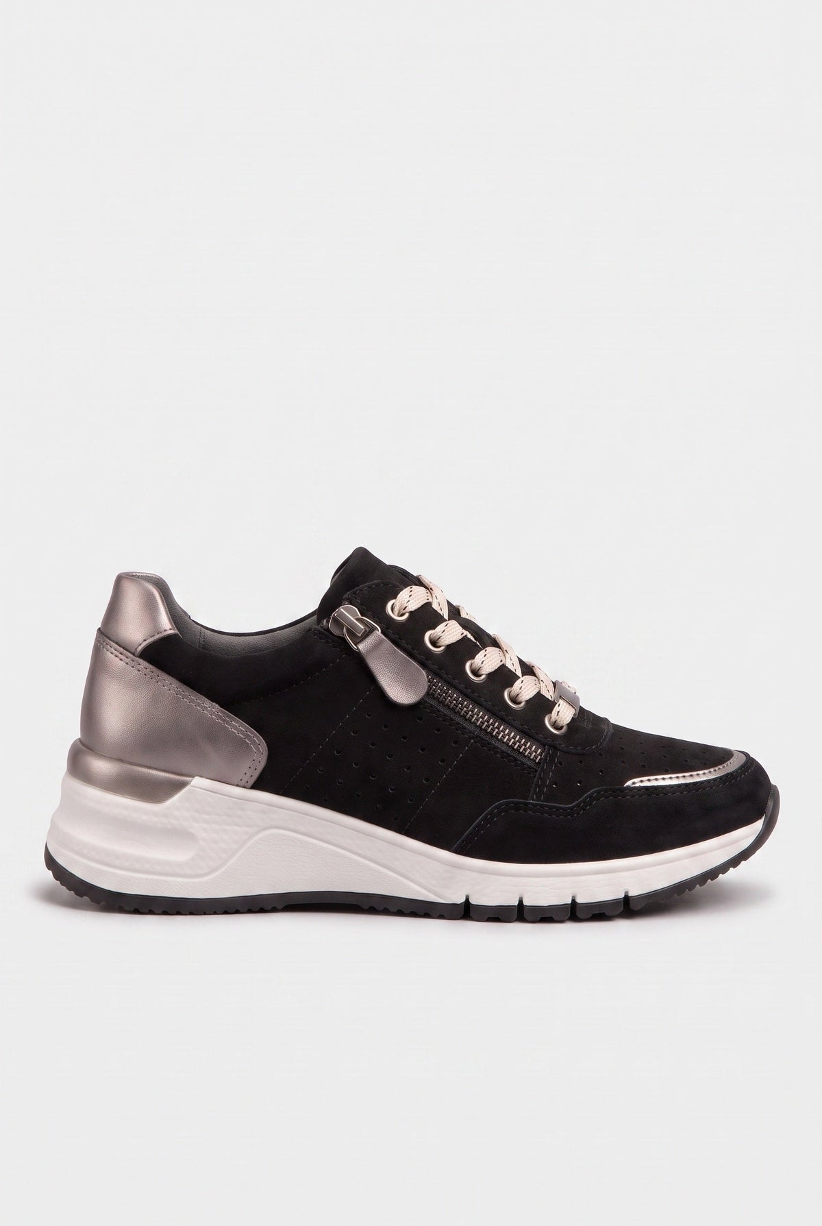 Women's Trainers | Wedge Zip Elastic Lace