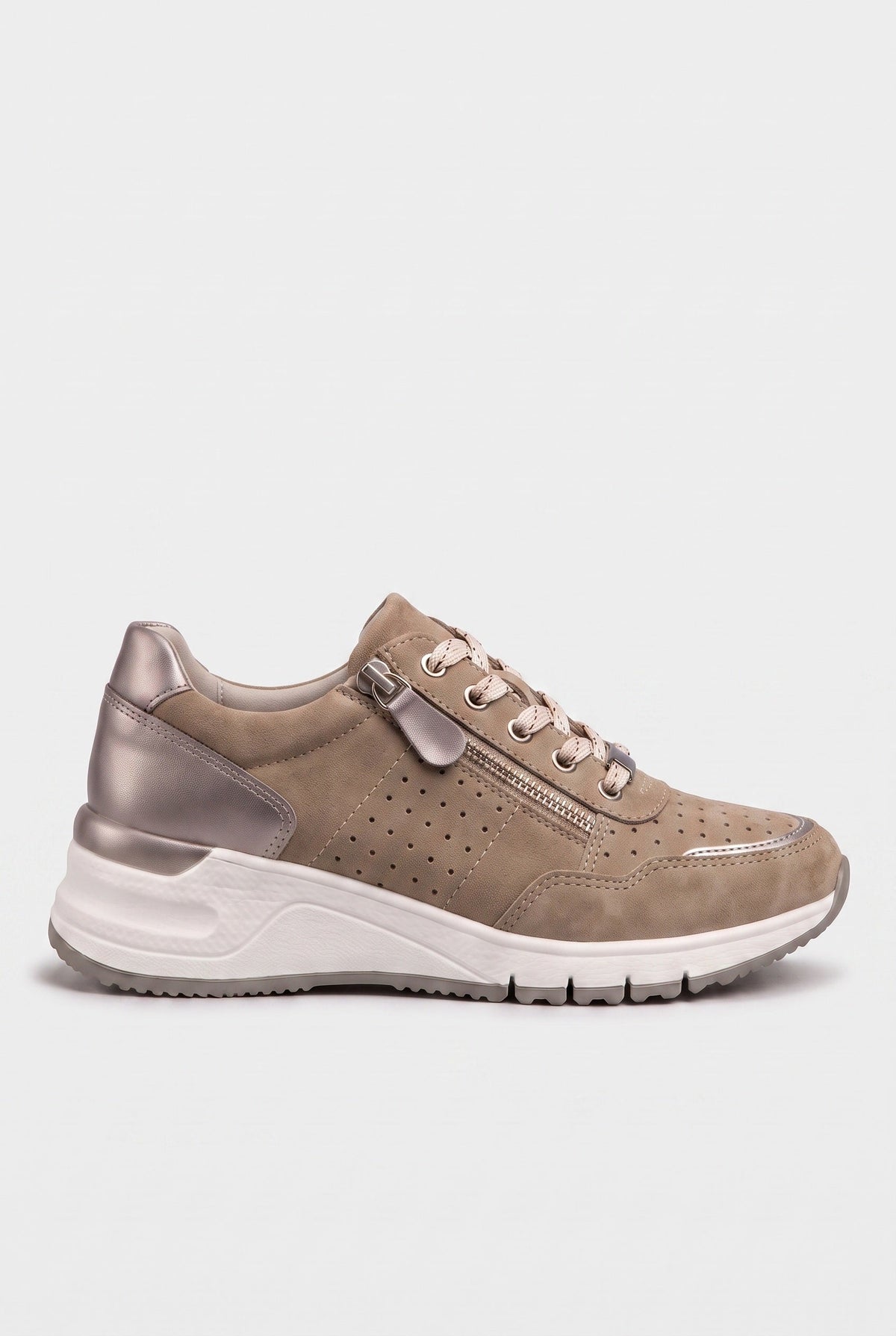 Women's Trainers | Wedge Zip Elastic Lace