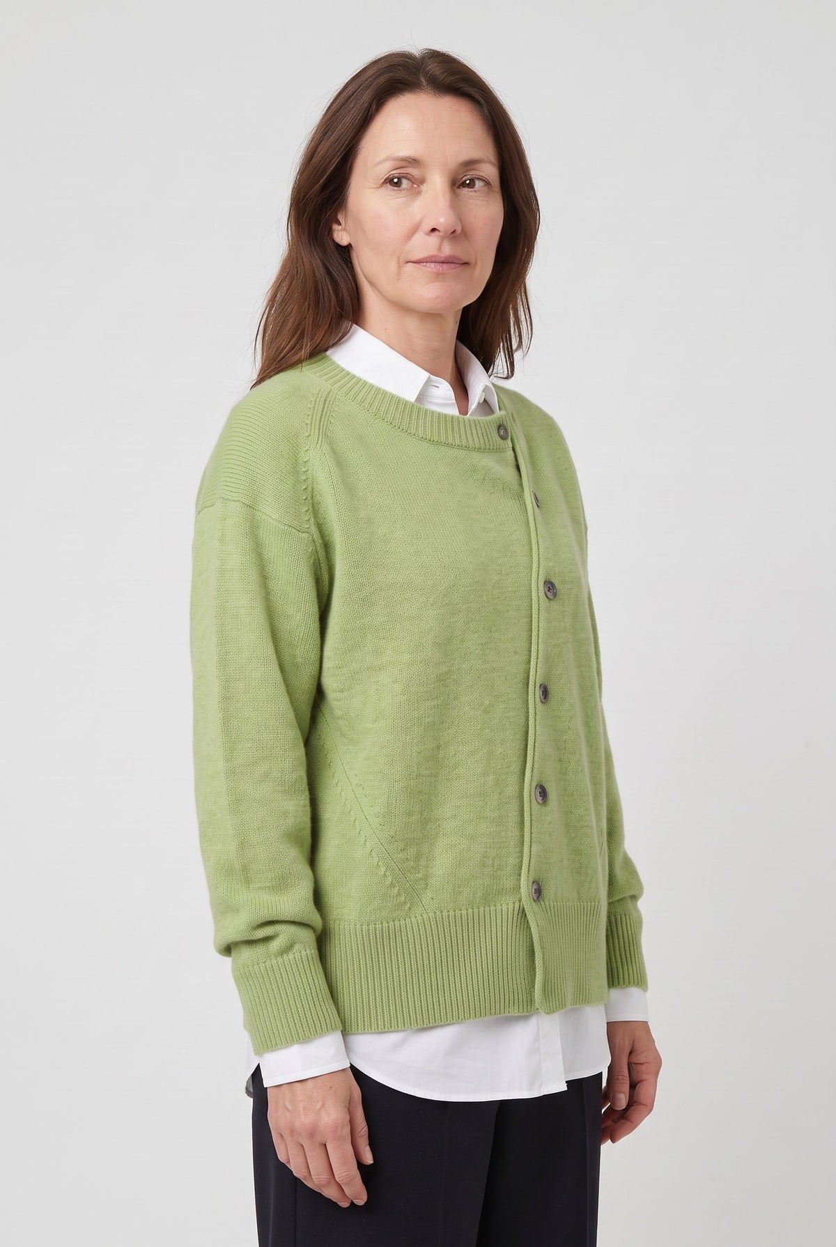 Women's Cardigan | Button-Front Drop Shoulder