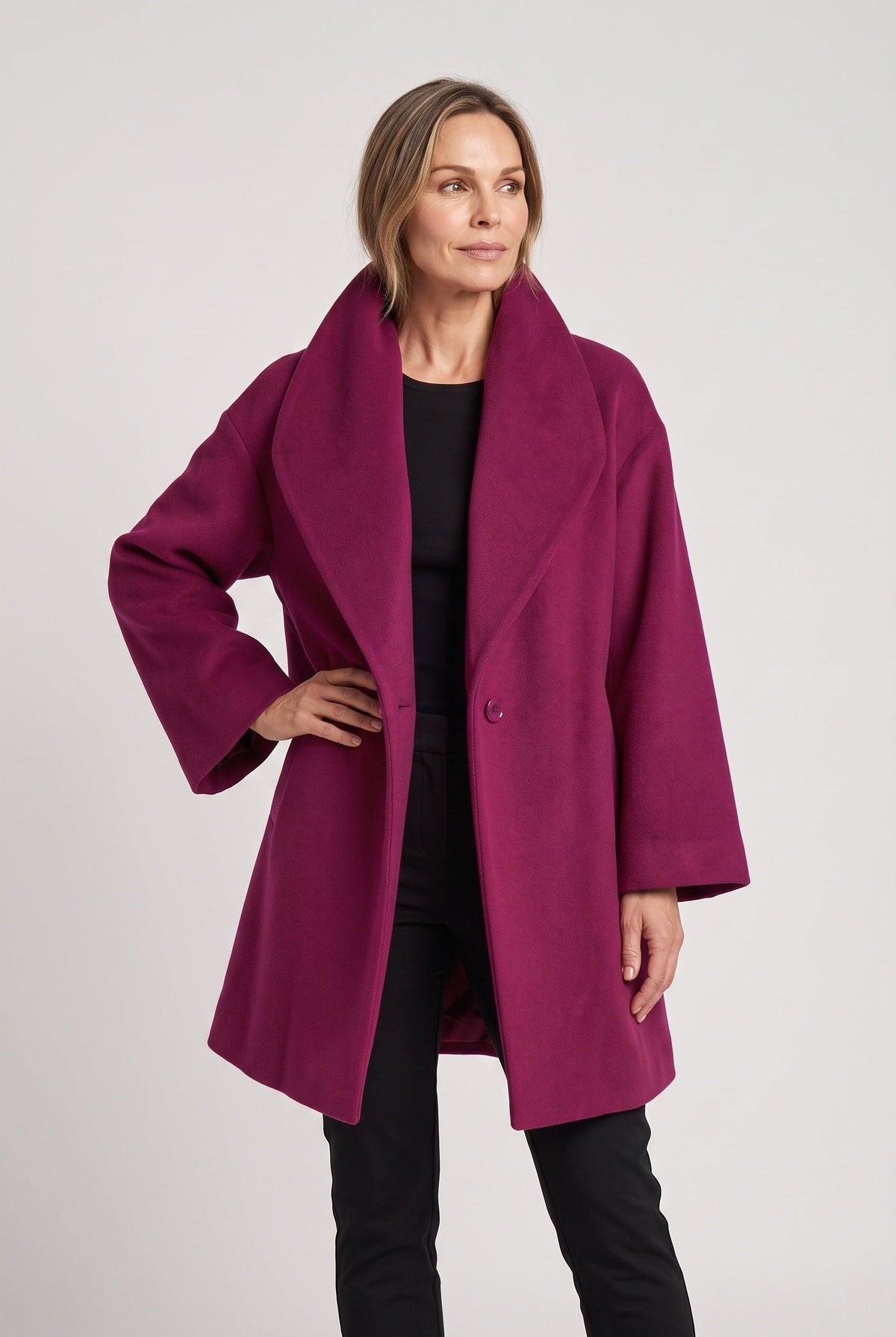 Women's Coat | Oversized Shawl Collar