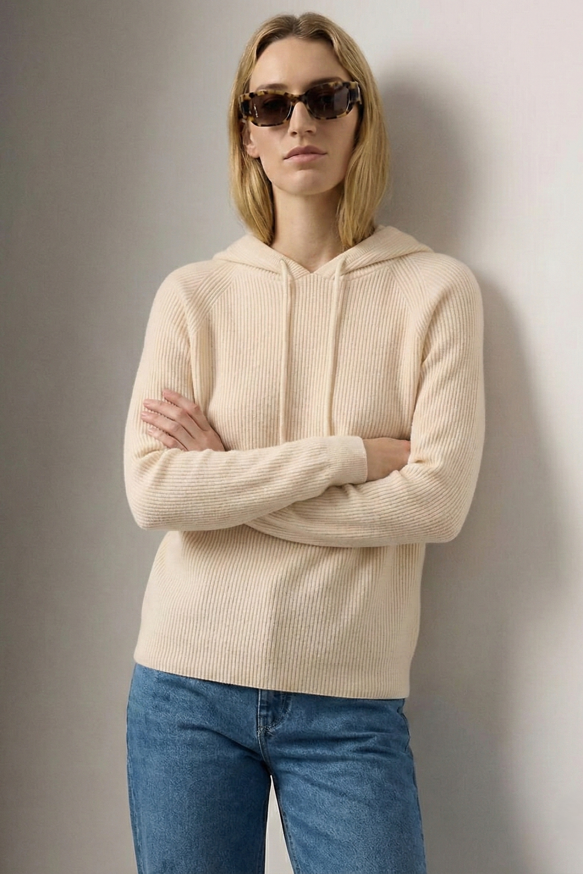 Women's Hoodie | Relaxed Ribbed Pullover