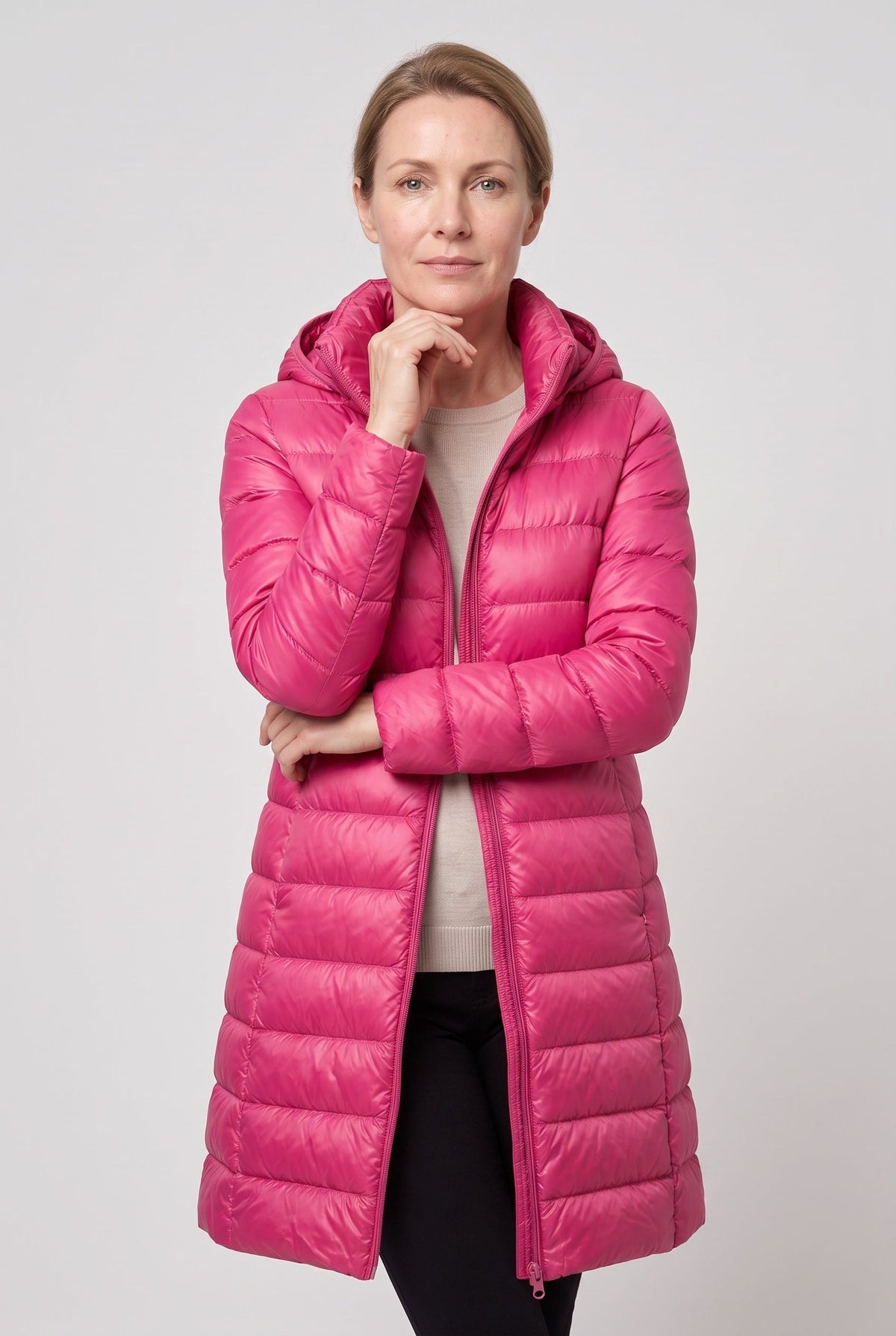 Women's Puffer Jacket | Hooded Longline