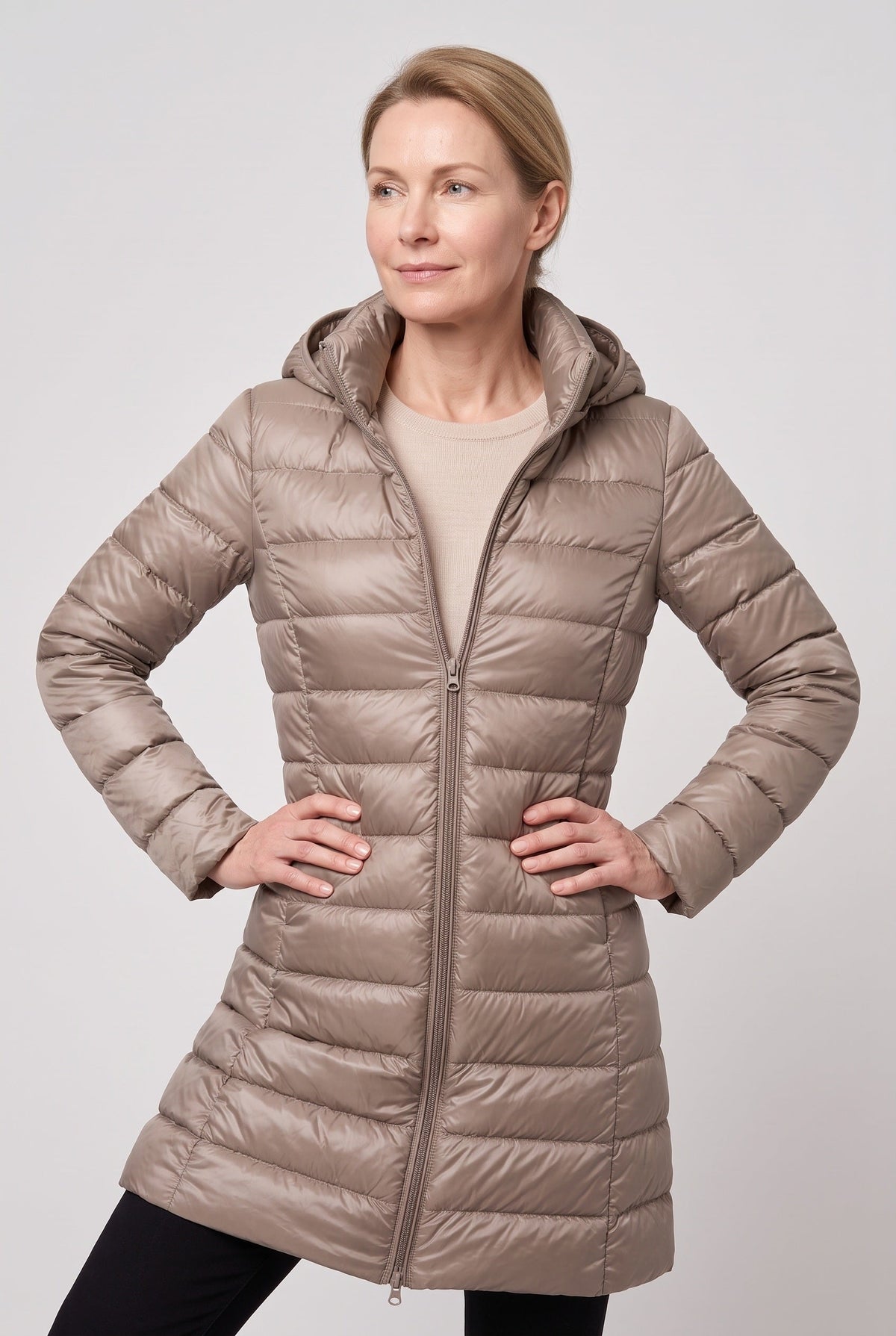 Women's Puffer Jacket | Hooded Longline