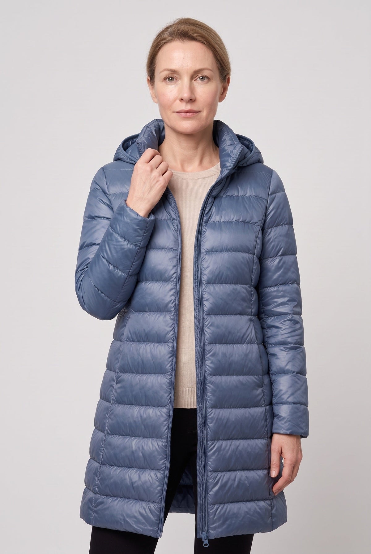 Women's Puffer Jacket | Hooded Longline