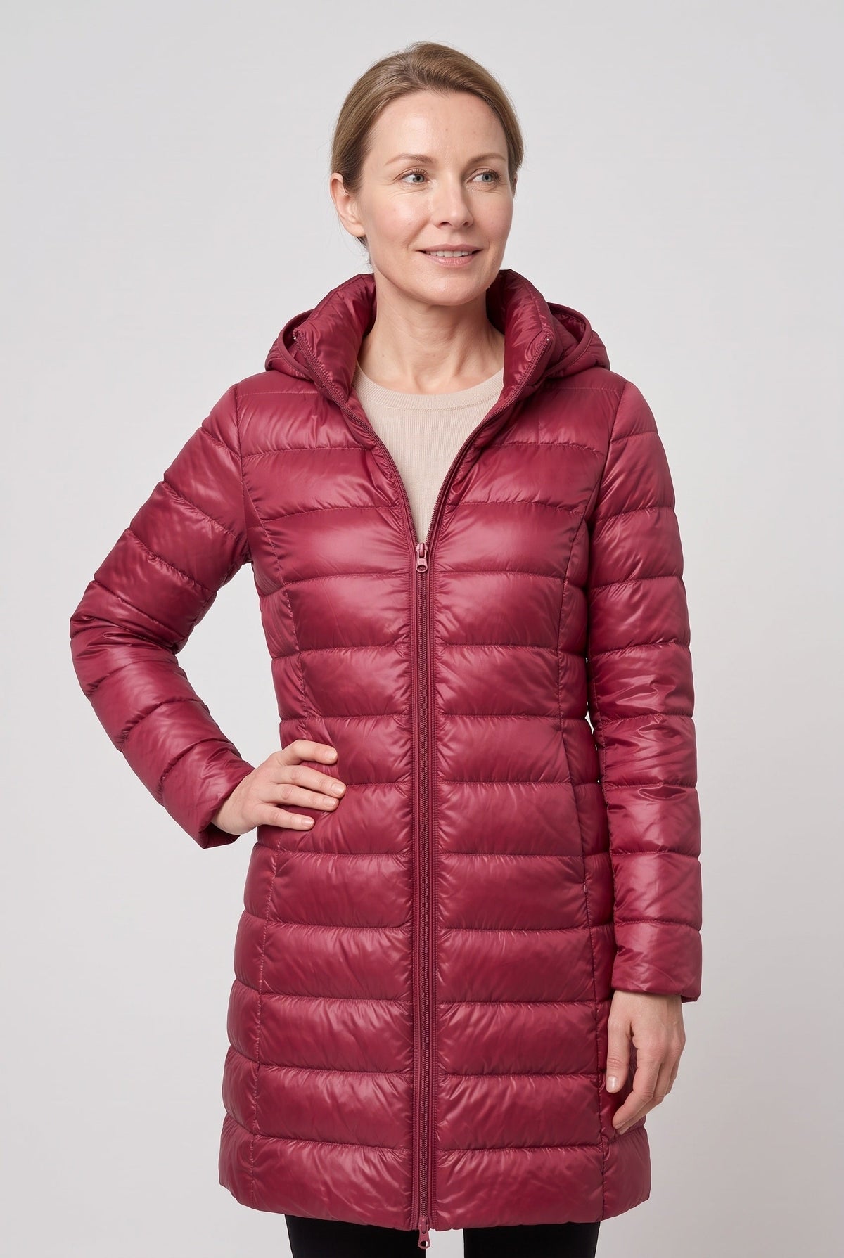 Women's Puffer Jacket | Hooded Longline