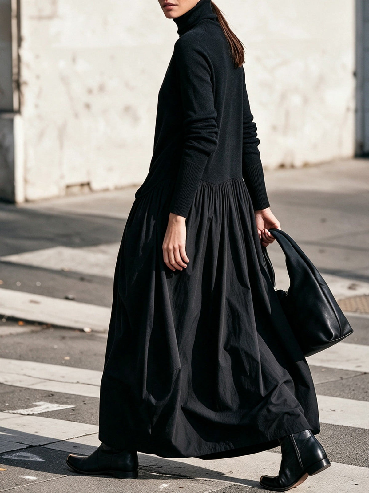 Marguerite | Oversized High-Neck Maxi Dress