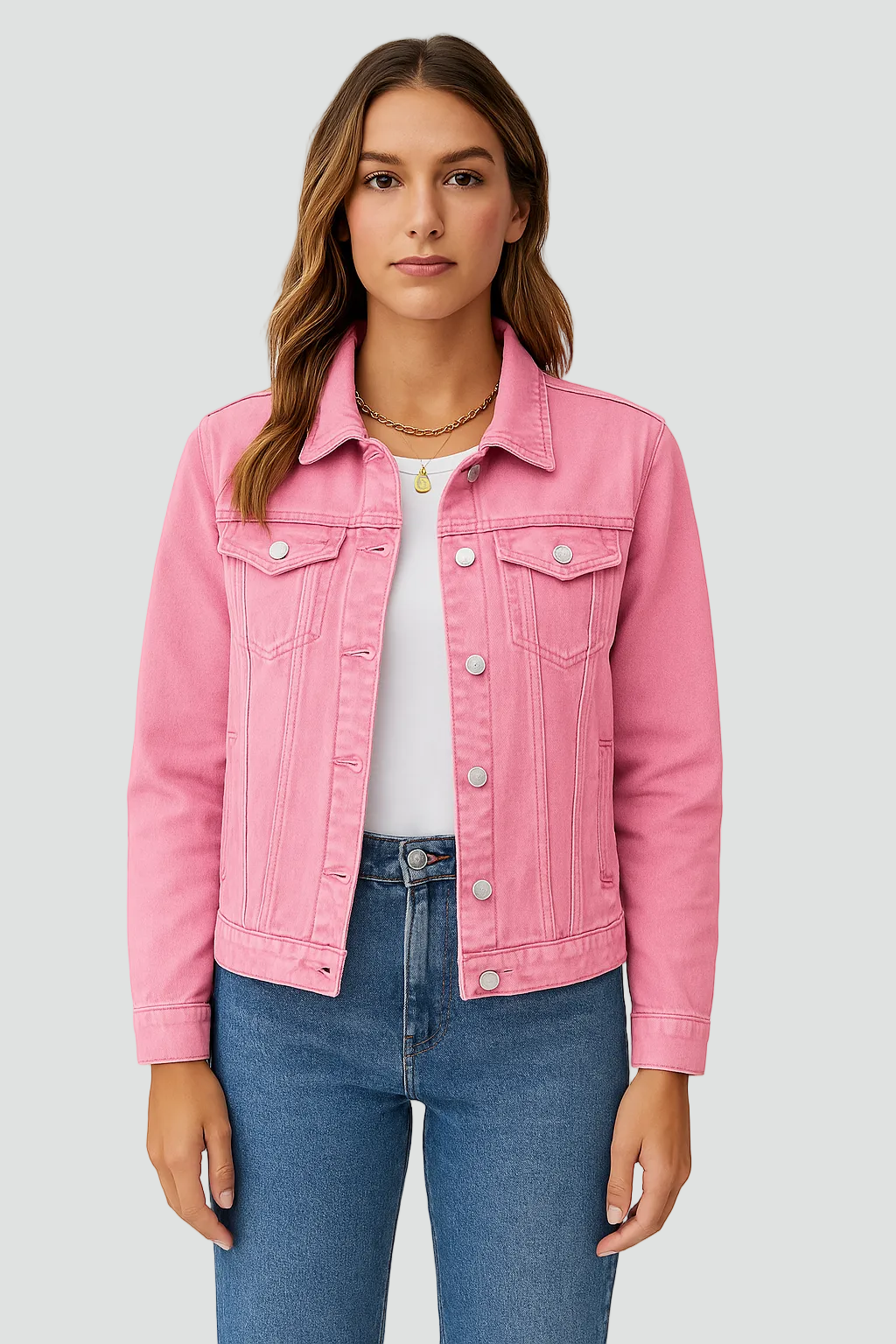 Marin | Timeless Women's Denim Jacket with Button Closure and Practical Pockets