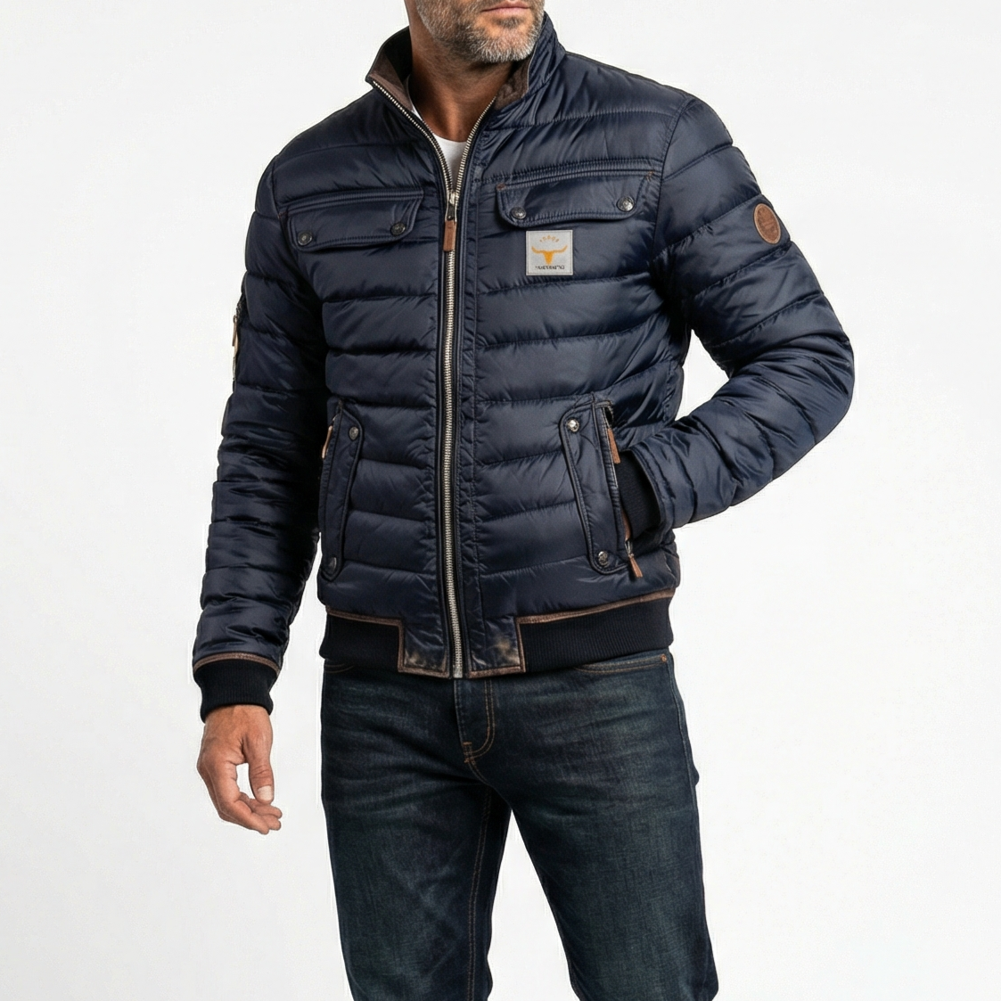Everett | Vintage Utility Jacket with Contrast Collar
